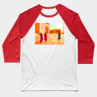 Saris at the Taj Mahal Baseball T-Shirt